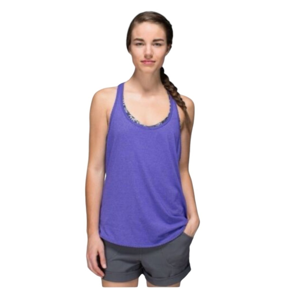Lululemon 105 F Singlet Tank Sz 6 Purple